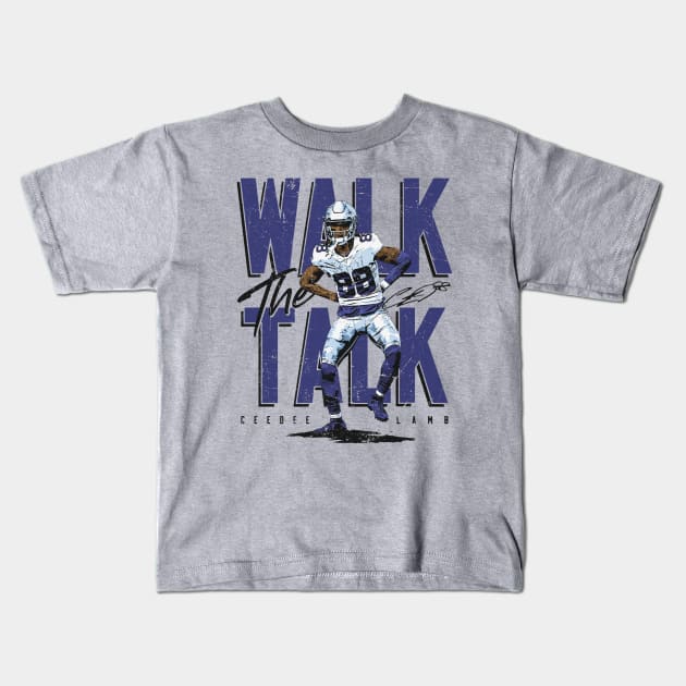 CeeDee Lamb Dallas Walk The Talk Kids T-Shirt by Chunta_Design